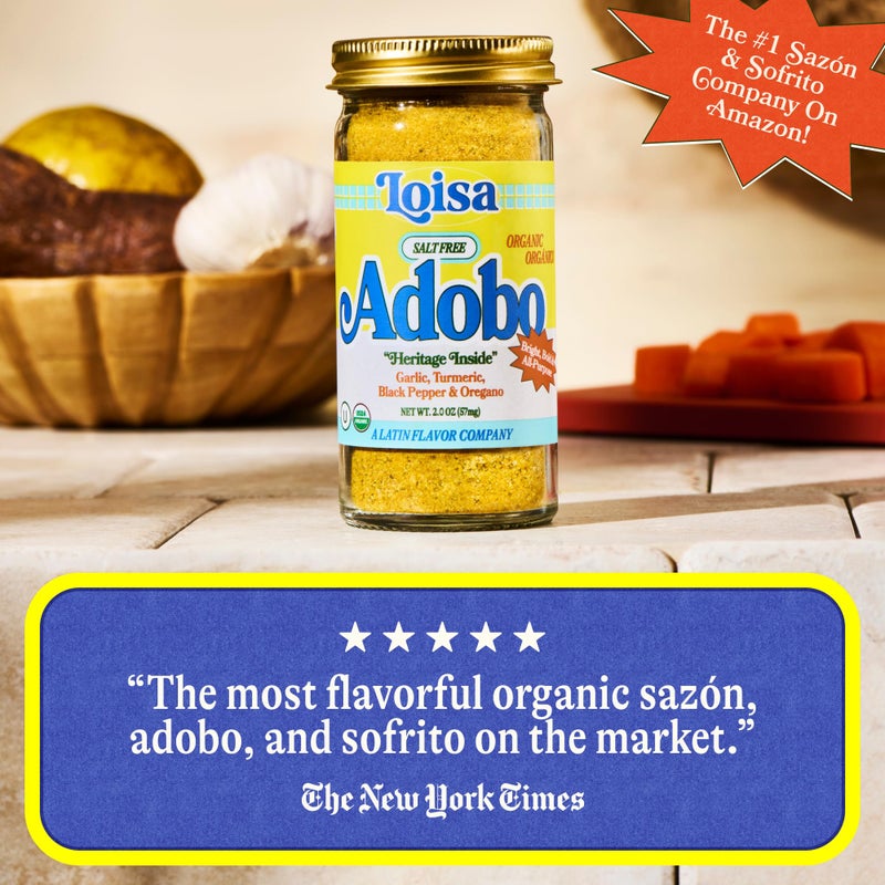 Loisa SALT-FREE Adobo Seasoning, USDA Organic, Non-GMO, No-MSG, No Preservatives, No Artificial Coloring, No Artificial Flavors, Pure Latin Flavor, 2 oz, Pack of 1 - Image 4